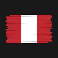 Peru Flagge Pinsel vektor