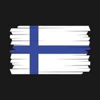 Finnland Flaggenpinsel vektor