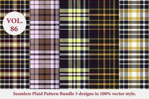 Plaid-Muster-Vektor, Tartan-Gewebe-Hintergrund vektor