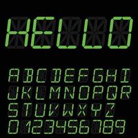 digital font tecken. retro alfabet vektor