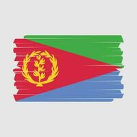 Eritrea Flaggenpinsel vektor