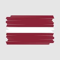 Lettland Flaggenpinsel vektor