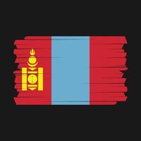 mongolei flagge bürste vektor