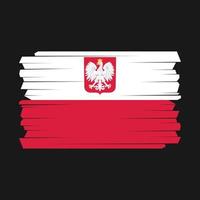 Polen Flagge Pinsel vektor