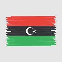 Libyen Flaggenpinsel vektor