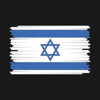 israel flagga borste vektor