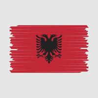 Albanien-Flagge-Pinsel-Vektor vektor