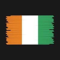Pinselvektor der Elfenbeinküste-Flagge vektor