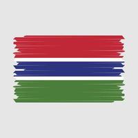 gambia flagga borsta vektor