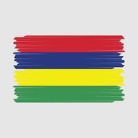 mauritius flagga borsta vektor