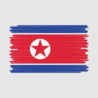 Pinselvektor der Nordkorea-Flagge vektor