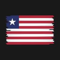 Liberia flagga borsta vektor