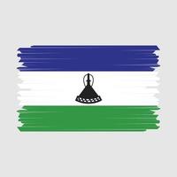 lesotho flagga borsta vektor