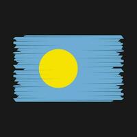 palau flag pinselvektor vektor