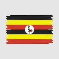 uganda flagga borsta vektor