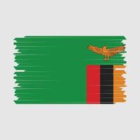 zambia flagga borsta vektor