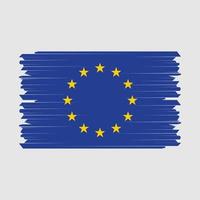 europeisk flagga borsta vektor