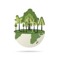 värld miljö dag begrepp med spara de värld. natur eller friska. eco vänlig design. vektor illustration