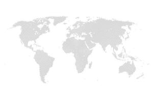 värld Karta med rader. vektor