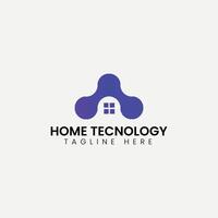 c Zuhause Logo Design Technologie Logo vektor