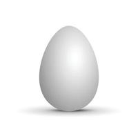 vektor realistisk vit ägg.