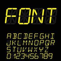 digital font tecken. retro alfabet vektor