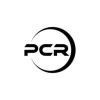 pcr brev logotyp design i illustration. vektor logotyp, kalligrafi mönster för logotyp, affisch, inbjudan, etc.