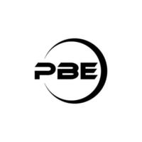 pbe brev logotyp design i illustration. vektor logotyp, kalligrafi mönster för logotyp, affisch, inbjudan, etc.