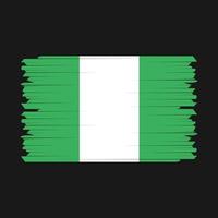 nigeria flagge bürste vektor