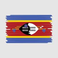 swasiland flag pinselvektor vektor