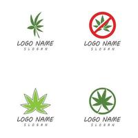 Cannabis-Logo-Vorlagen vektor