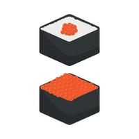 Sushi Illustration Design mit frisch Fisch Rogen vektor