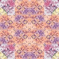 dekorativ Mosaik Elemente nahtlos Muster. abstrakt geometrisch Zier Hintergrund. vektor