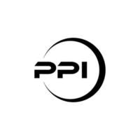 ppi brev logotyp design i illustration. vektor logotyp, kalligrafi mönster för logotyp, affisch, inbjudan, etc.