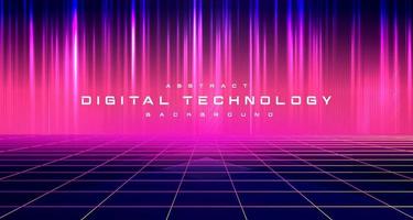 digital teknologi metavers neon blå rosa bakgrund, cyber information, abstrakt hastighet ansluta kommunikation, innovation framtida meta teknik, internet nätverk förbindelse, ai stor data, illustration 3d vektor