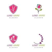 schöne florale Logo-Vorlagen vektor