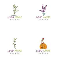 schöne florale Logo-Vorlagen vektor