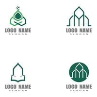 Moschee Logo Vorlage Vektor Symbol Illustration Design