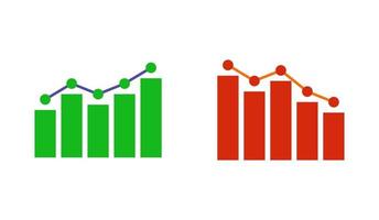 stock marknadsföra Diagram, hausse och baisse marknadsföra platt Diagram bar. vektor