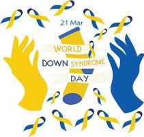 World Downs syndrom dag vektor