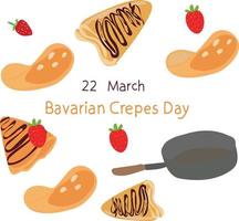 bavarian crepes dag vektor illustration.