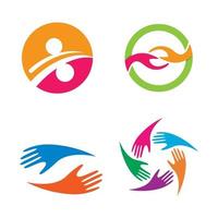 community care logo bilder design set vektor