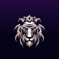 lejonkungens logotypdesign vektor
