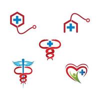 Logo-Set für medizinische Versorgung eingestellt vektor