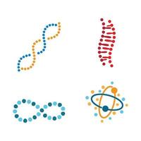 DNA-Logo Bilder Illustration Set vektor