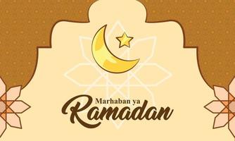 Hand gezeichnet Ramadan Gruß Hintergrund Banner vektor