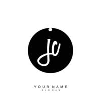 Initiale jc Monogramm mit Grunge Vorlage Design vektor