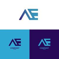 en enkel och elegant brev en logotyp, med skön ljus blå och blåaktig lila lutning färger. lämplig för förstärkning din företag identitet vektor