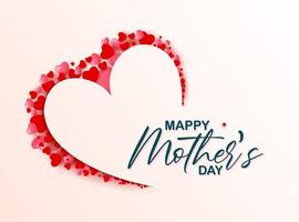 glücklich Mütter Tag Karte Hintergrund mit Herzen vektor
