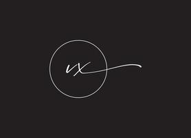 v x Brief Logo abstrakt Logo Design vektor